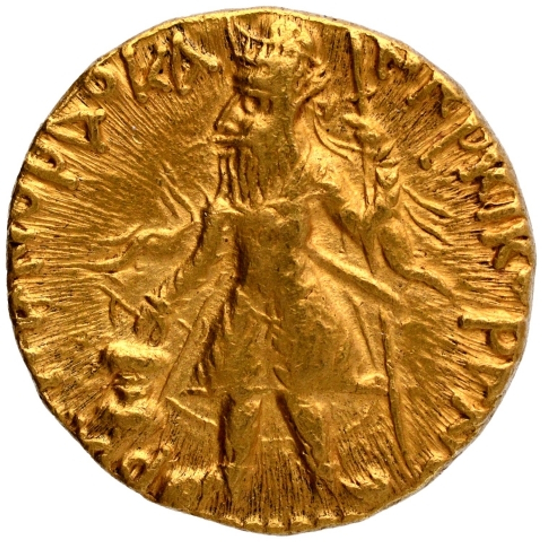 金のわらじ 999.9 MITSUMASA GOLD Very Rare Gold Dinar Coin of Kanishka I of Kushan Dynasty of Mao