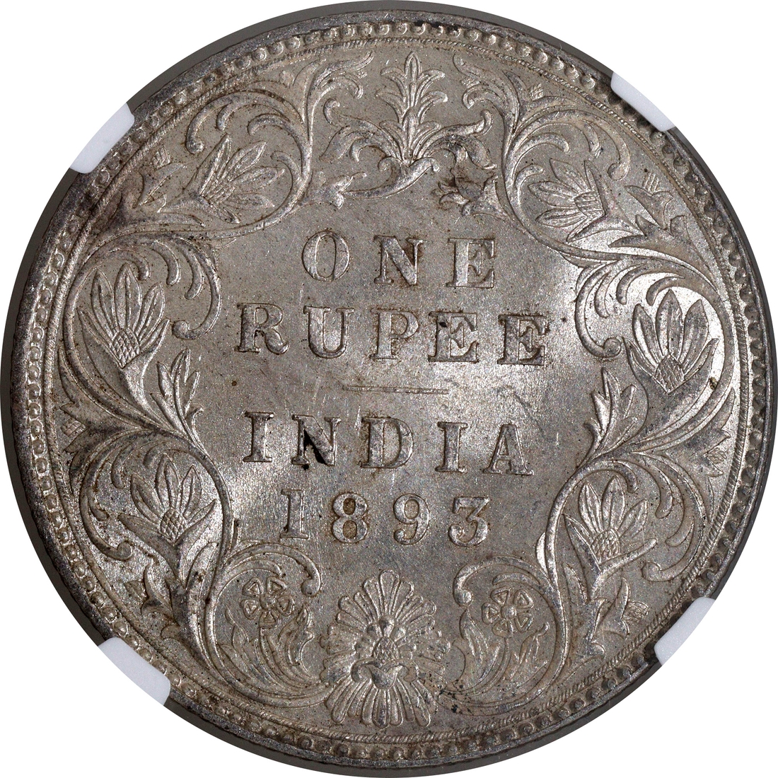 ビカニール MS63 ルピー銀貨 india rupee インド NGC MS63 英領 インド ルピー 銀貨 1893B NGC india rupee