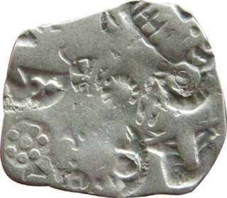 Punch Marked Silver Karshapana Coin of Maurya Dynasty.