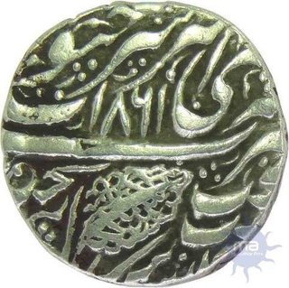 Sikh Empire, Nanak Shahi Couplet, Silver Rupee, VS1861, Fish Mint Mark on Rev, (KM# 20.4, 2013 Edition), About Very Fine, Rare.