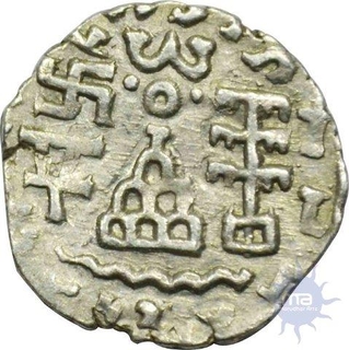 Silver Drachma Coin of Amoghabhuti of Kuninda Dynasty.