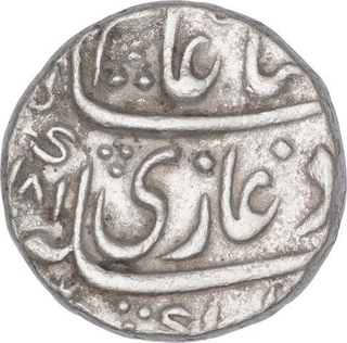 Silver One Rupee Coin of Shah Alam II of Kankurti Mint.