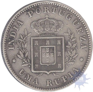 Silver UMA Rupia Coin  of Goa of the year 1881.