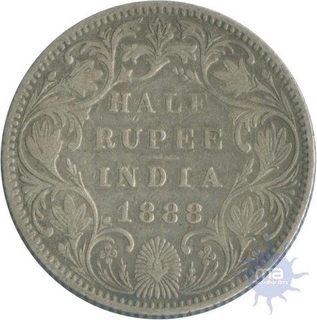 Silver One Rupee Coin of  Victoria Queen of Bombay Mint of 1862.