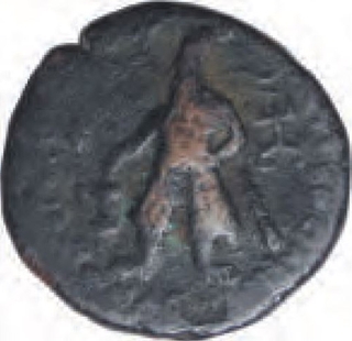 Copper Tetradrachm Coin of Vima Kadphises of Kushan Dynasty.