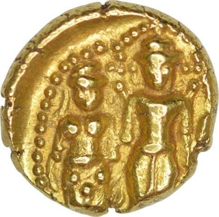 Gold Varaha Coin of Venkatapathiraya III of Aravindu Dynasty of Vijayanagara Empire.