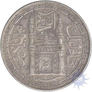 Silver Rupee Of Mir Mahbub Ali Khan Of Haidarabad Farkand Bunyad Mint of Hyderabad State.