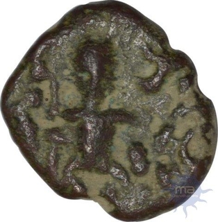 Copper Quarter Karshapana of Sunga Dynasty of ujjain karttikeya and lakshmi series.