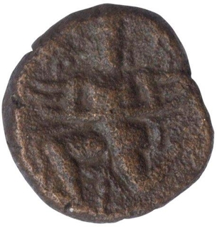 Copper Kasu Coin of Krishnadevaraya of Vijayanagara Empire.