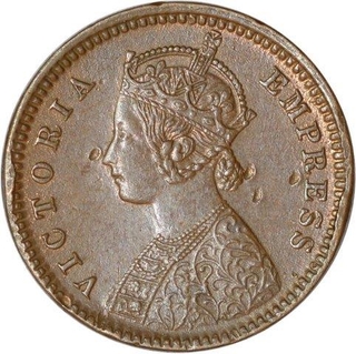 Copper One Twetht Anna of Allote mint of the year 1888.