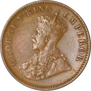 Copper Quarter Anna of King George V of Calcutta Mint of 1931.