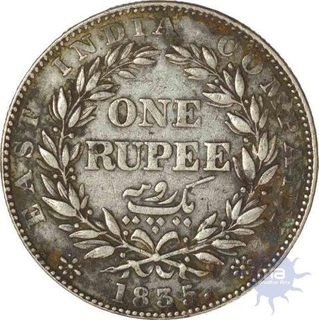 Silver Rupee of King William IIII of Calcutta Mint of 1835.