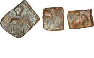 Copper Coins  of Satkarni I of Vidarbha Region of Yavatmal of Satavahana Dynasty.