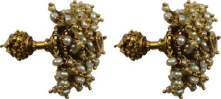 Gold Bugadi or Bangels from Maharashtra Region witt Basara pearls