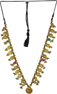 Kolhapuri Gold Necklace studded with Moon and Tiger and Snake.