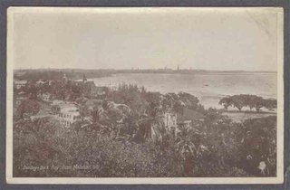 Picture post card of Bombay Picture from Malabar Hill.