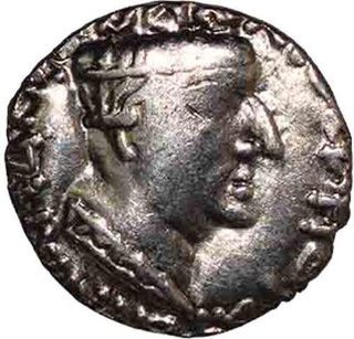 Silver Drachma Coin of Nahapana of Western Kshatrapas.