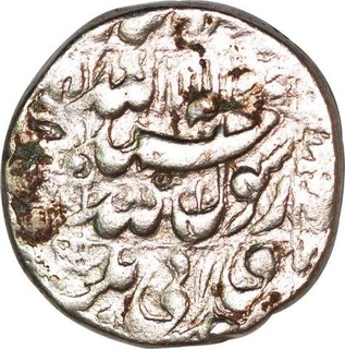 Silver One Rupee Coin  of Shah Jahan of Lahore Mint.