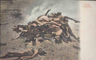 Picture Post card of Cremation.