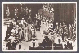 Picture Post Card of Coronation of Queen Elizabeth II of United Kingdom.