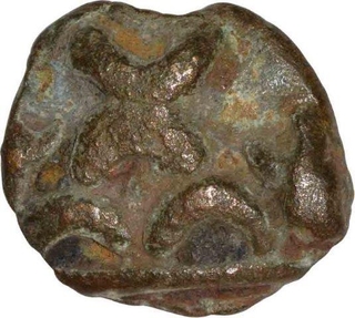 Cast Copper Coin of Andhra Region.