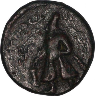 Copper Drachma Coin of Vima Kadphises  of Kushan Dynasty.