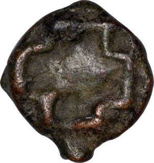 Punch marked Copper Karshapana coin of  Madhya Pradesh Region of Maurya Dynasty.