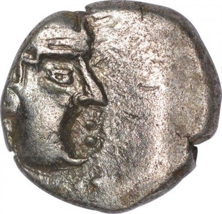 Silver Drachma Coin of Sharva Bhattaraka of Maitrakas of Vallabhi.