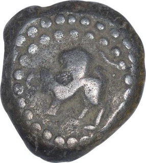 Silver Drachma of Jaitra Simha of Chouhans of Ranthambor. 