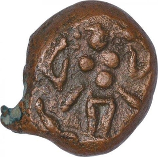 Copper Kasu Coin of Ramayana Series of Tanjavur Nayakas.