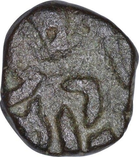 Copper Quarter Tanka Coin of Ibrahim Shah Lodi of Delhi Sultanate.