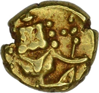 Gold Fanam Coin of  of Kanteerava Narasaraja Wadiyar I of Mysore Kingdom.