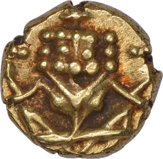 Gold Fanam Coin of Krishnaraja Wadiyar III of Mysore State.