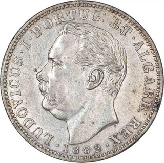 Silver One Rupee Coin of Luiz I of Indo Portuguese.