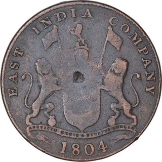 Rare Copper Half Anna Coin of Bombay Presidency.