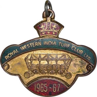 Brass Membership Badge of Royal Western Turf Club of India.