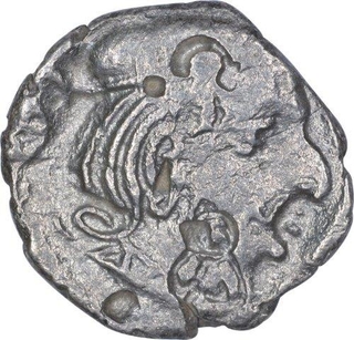 Silver Drachma Coin of Rudrasena II of Western Kshatrapas.