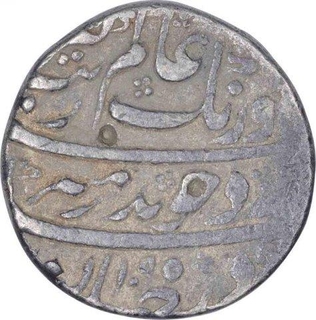 Silver One Rupee Coin of Aurangzeb of Kanbayat Mint.