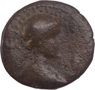 Copper Drachama Coin of Soter Megas of Kushan Dynasty.