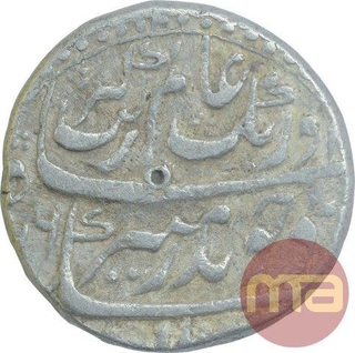 Silver One Rupee Coin of Aurangzeb Alamgir of Surat Mint. 