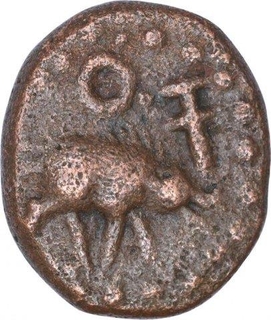 Copper One Kasu Coin of Tirumalraya of Vijayanagar Kingdom.