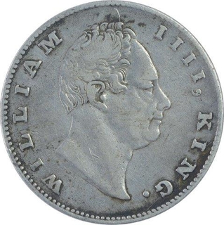 Silver One Rupee Coin of King William IIII of Calcutta Mint of 1835.