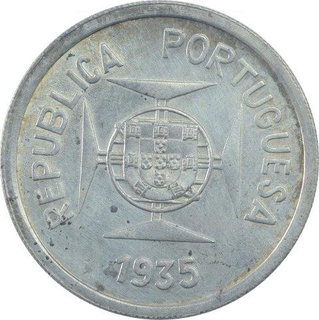 Silver One Rupia Coin of Portuguese Administration of Indo Portuguese.