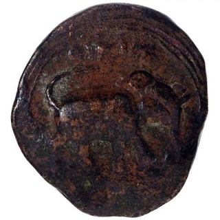 Copper Zohra Paisa Coin of Tipu Sultan of Farrukhyab Hisar Mint of Mysore Kingdom.