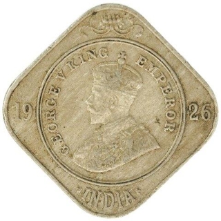 Copper Nickel Two Annas Coin of King George V of Bombay Mint of 1926.