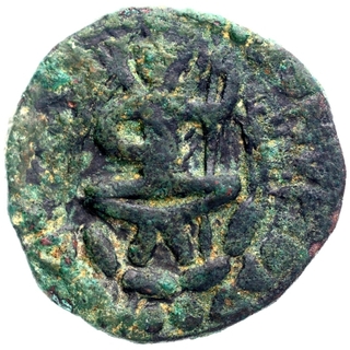 Copper Di Drachma of Huvishka of Kushana Dynasty.