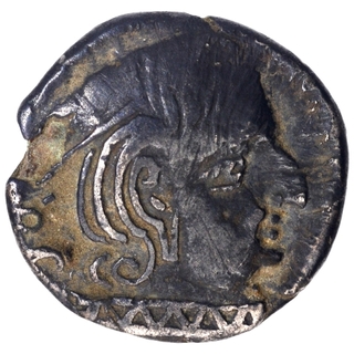 Silver Drachma Coin of Vijayasena of Western Kshatrapas.