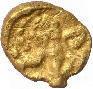 Gold Half Fanam coin of Wai Karhad Region of Tanjavur Maratha.