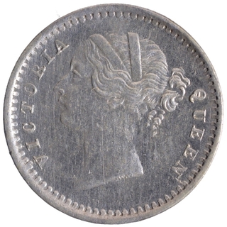 Silver Two Annas Coin of Victoria Queen of Bombay Mint of 1841.