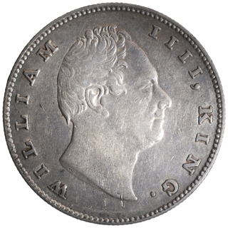 Silver One Rupee Coin of King William IIII of Calcutta Mint of 1835.